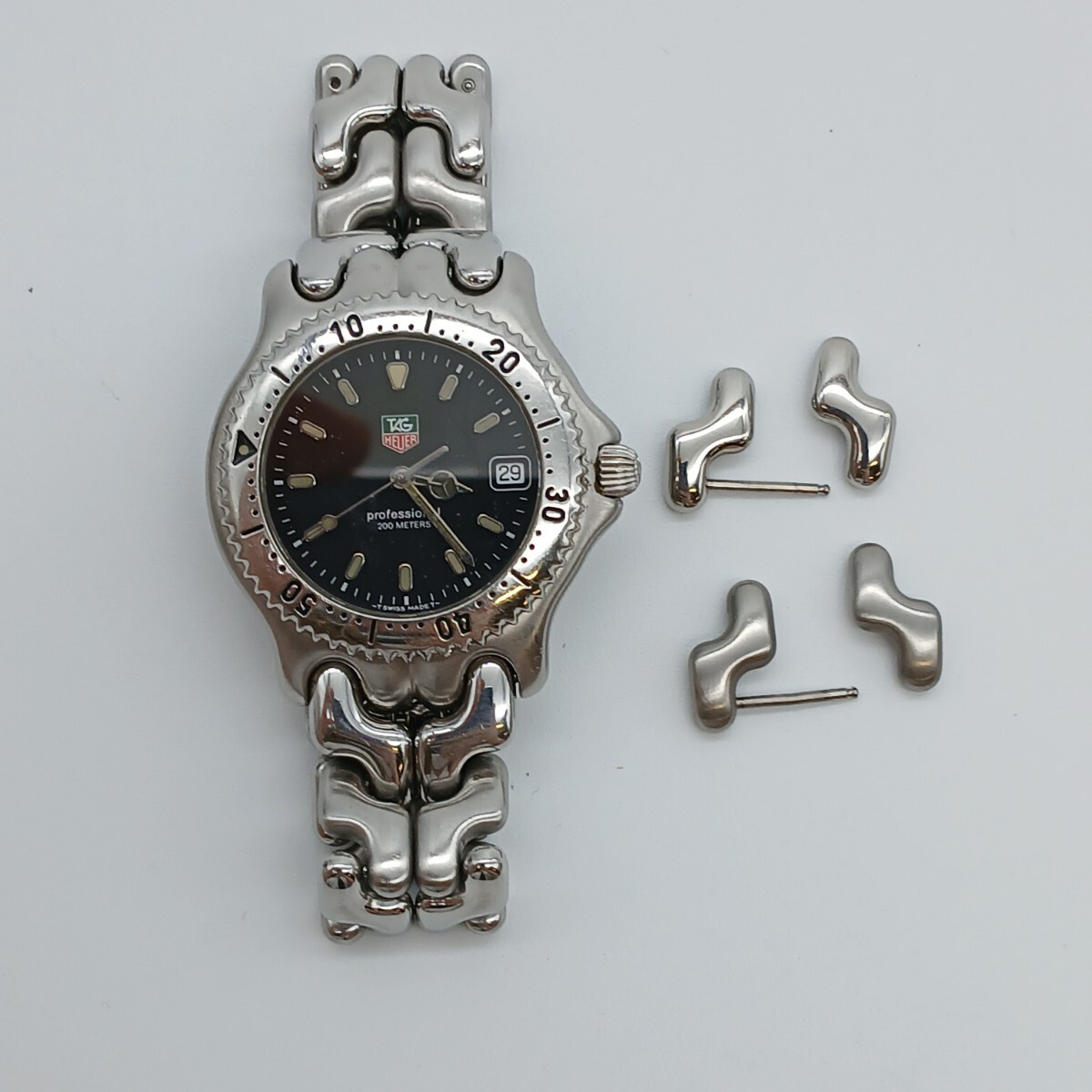 【X-47】 TAG Heuer タグホイヤー セル プロフェッショナル 200ｍ WG1114-0 ブラック文字盤 デイト クォーツ メンズ 腕時計