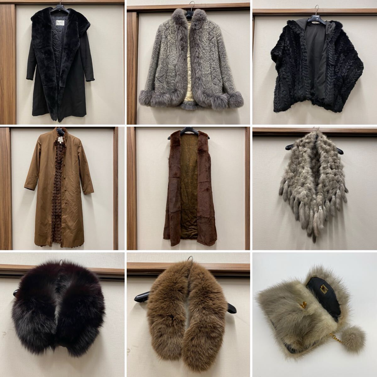 【Q-1353】 毛皮 ファー まとめ Max Mara マックスマーラ 他 ロングコート ハーフコート ティペット ストール など