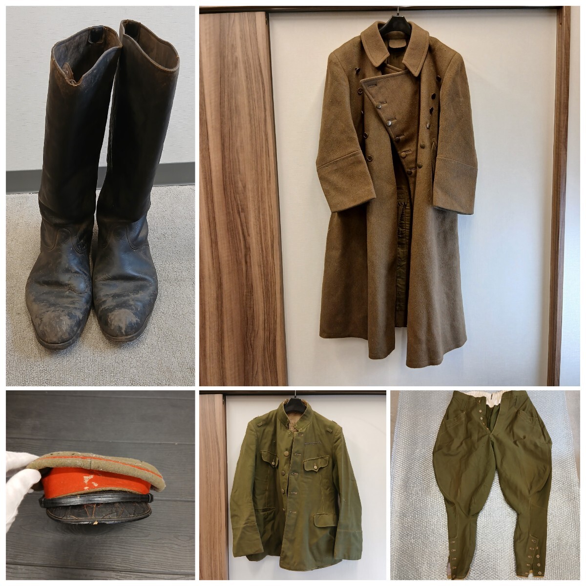 【P-1】 軍服 セット コート ジャケット パンツ ブーツ 帽子 まとめて 軍衣 