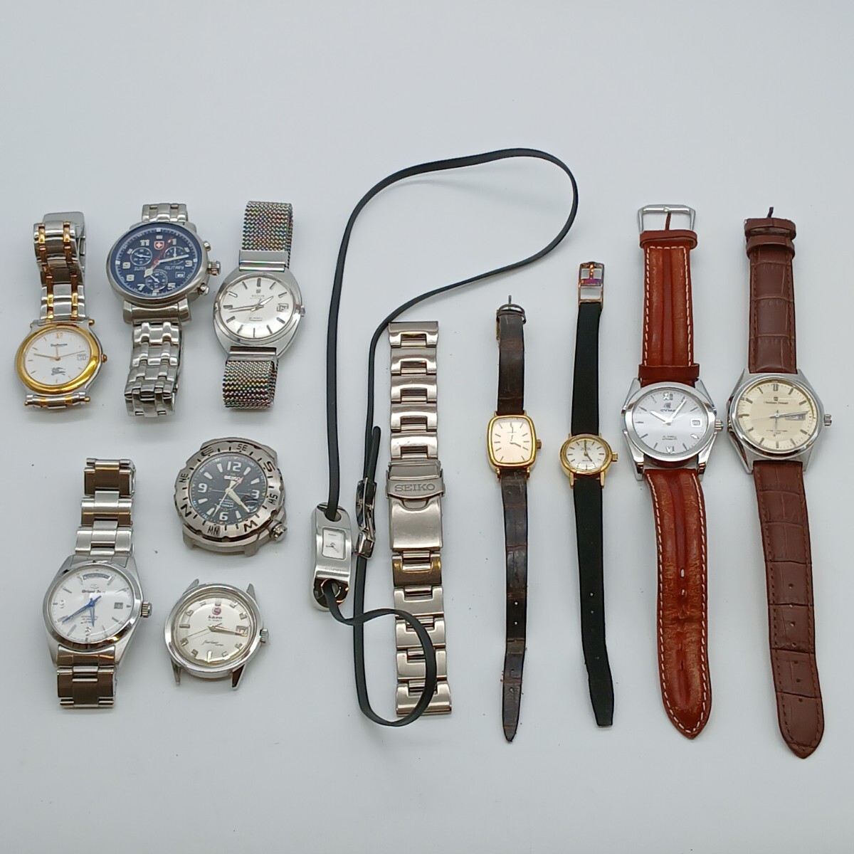 【S5/4E6】 時計 まとめ 腕時計 SEIKO RADO WALTHAM CYMA Christiano Domani GUCCI LONGINES Burberrys OMEGA Orient Star 動作未確認
