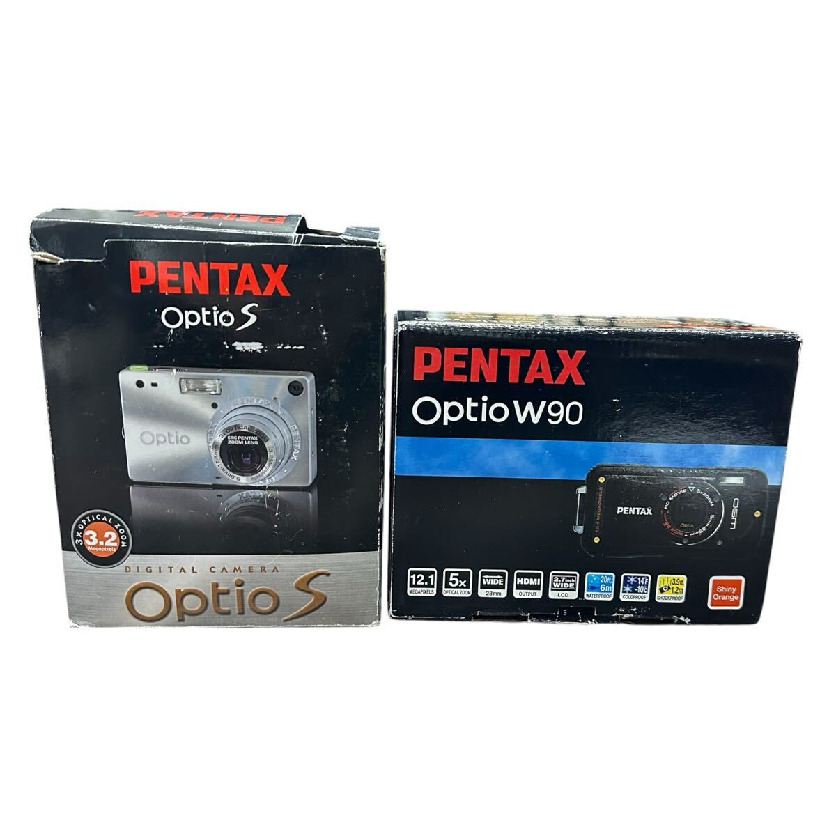 PENTAX Optio W90 Optio S ペンタックス オプティオ コンパクトデジタルカメラ デジカメ コンデジ 2点まとめ