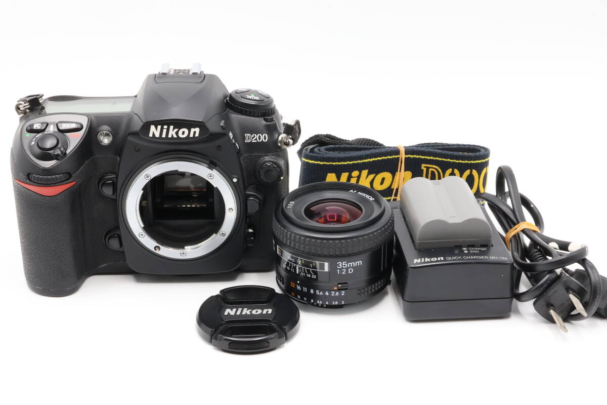 「みんカメ」5-63 Nikon ニコン D200 AF NIKKOR 35mm F2 1:2 D デジカメ 一眼レフ デジタル一眼 現状品 動作確認済み