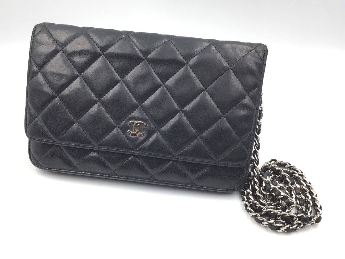 ★☆CHANEL　シャネル　マトラッセ　チェーンウォレット　ラムスキン　シルバー金具　ブティックシール付き　