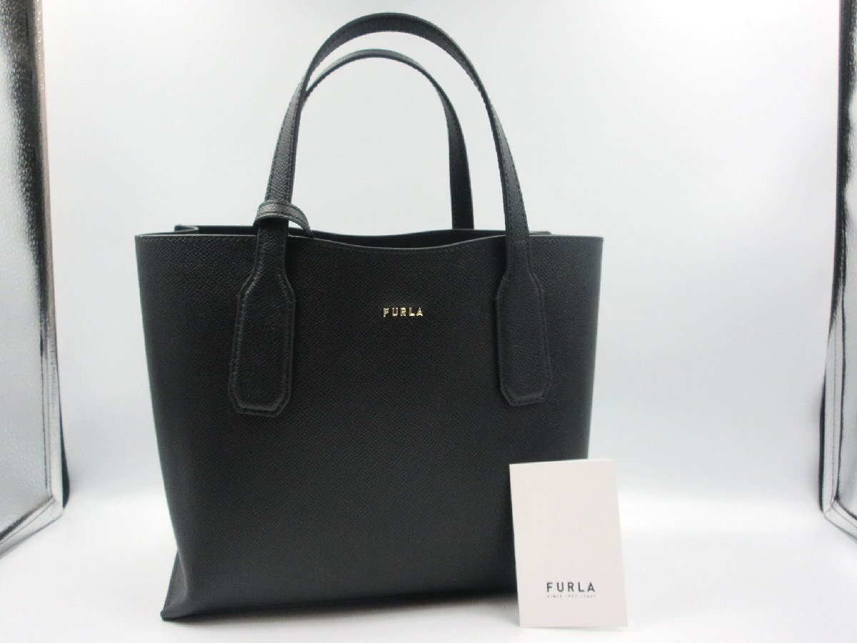 ★◎フルラ FURLA レザー ハンドバッグ トートバッグ CLASSIC クラシック 黒 ブラック 中古美品 個人保管品