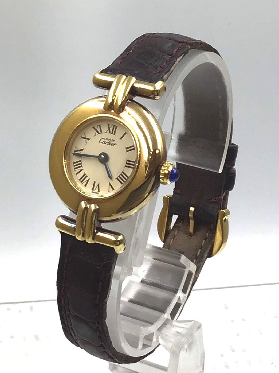 ★☆Cartier　カルティエ　マストコリゼ　ヴェルメイユ　590002　クウォーツ　レディース時計　稼働品