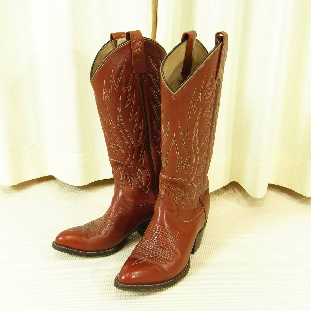 Ralph Lauren ラルフローレン レディース ウエスタンブーツ 4 1/2C 約22cm 茶 ブラウン レトロ ヴィンテージ アンティーク