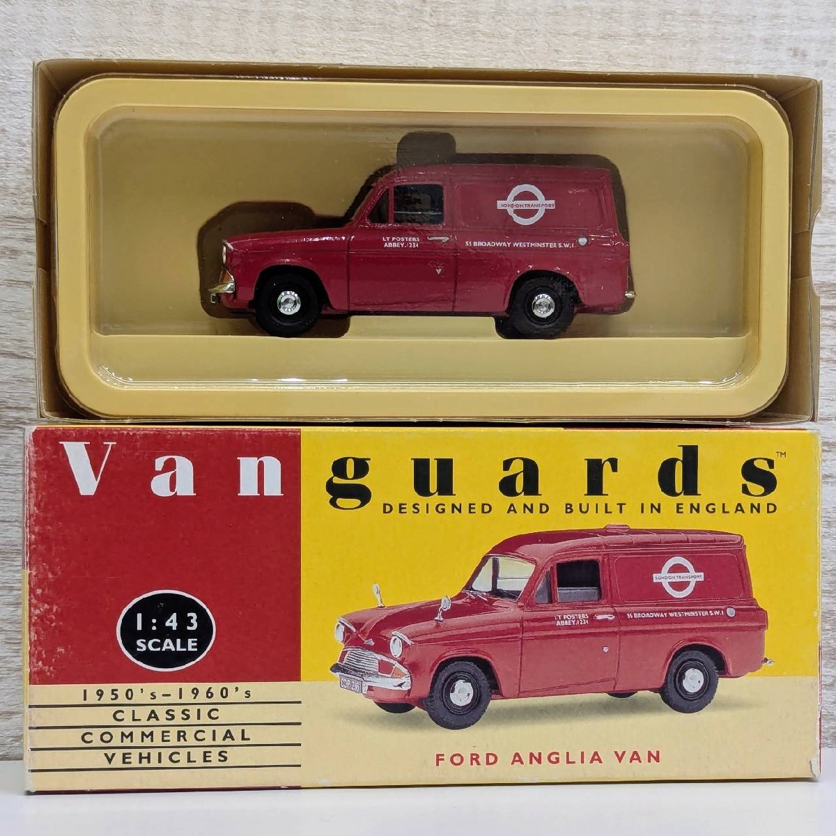 【錦】英Vanguards 1/43 VA4007 London Transport FORD ANGLIA VAN ヴァンガーズ ロンドントランスポート フォード アングリア【732MO】F30