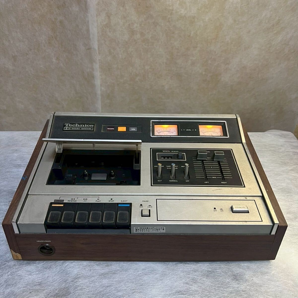 ★通電確認済み★カセットステレオデッキ RS-263U Technics 松下電器 DOLBY SYSTEM オーディオ機器 ビンテージ