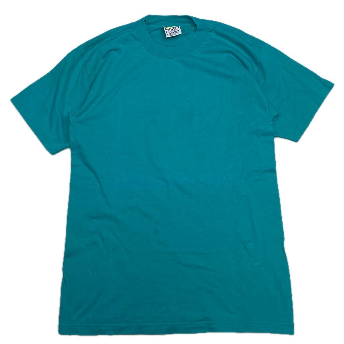 90s USA製 CALIFORNIA CLASSIC 半袖Tシャツ カットソー トップス シングルステッチ クルーネック レトロ ヴィンテージ アメリカ古着 綿
