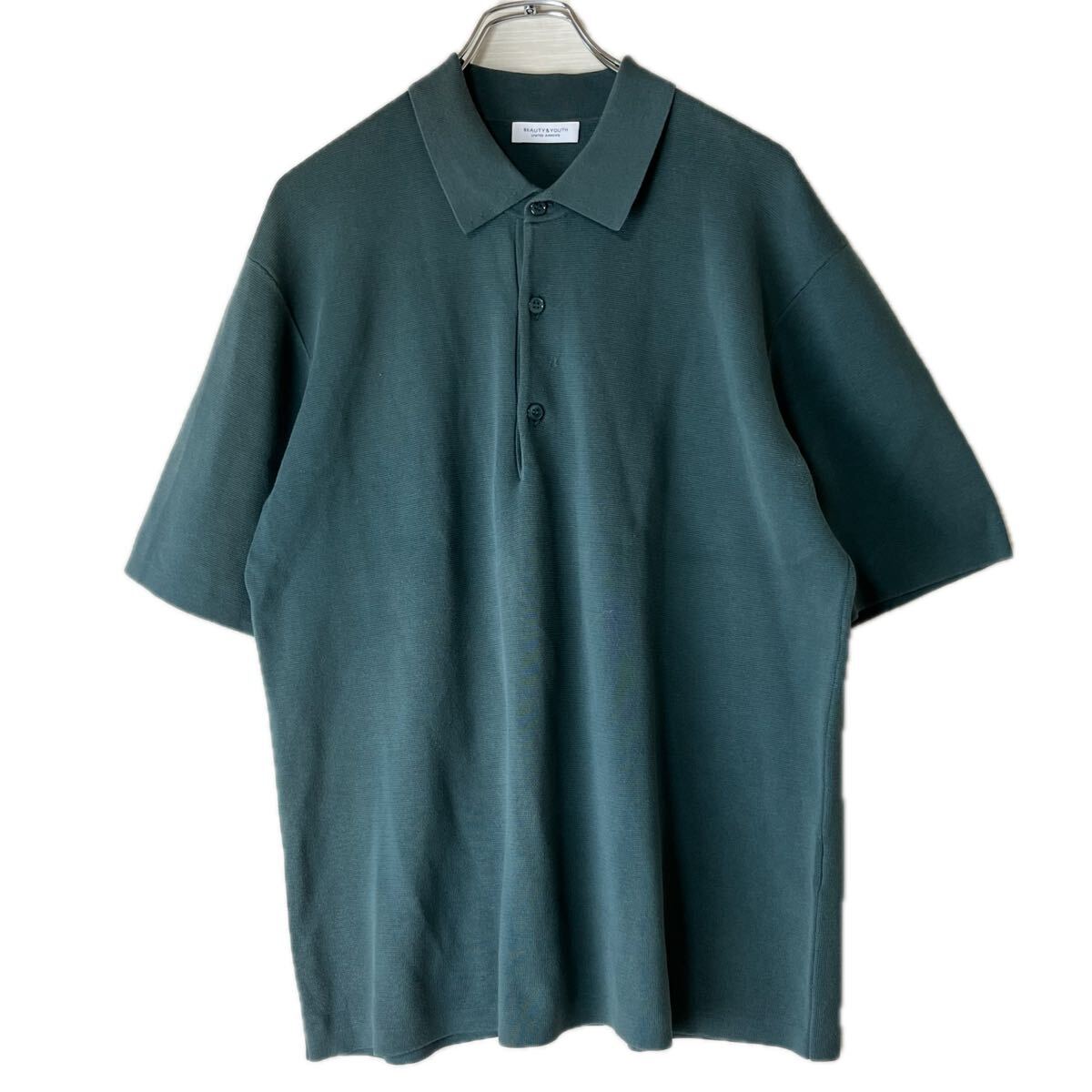 BEAUTY&YOUTH UNITED ARROWS ユナイテッドアローズ 半袖 コットンニットポロシャツ トップス 綿100% メンズ Mサイズ