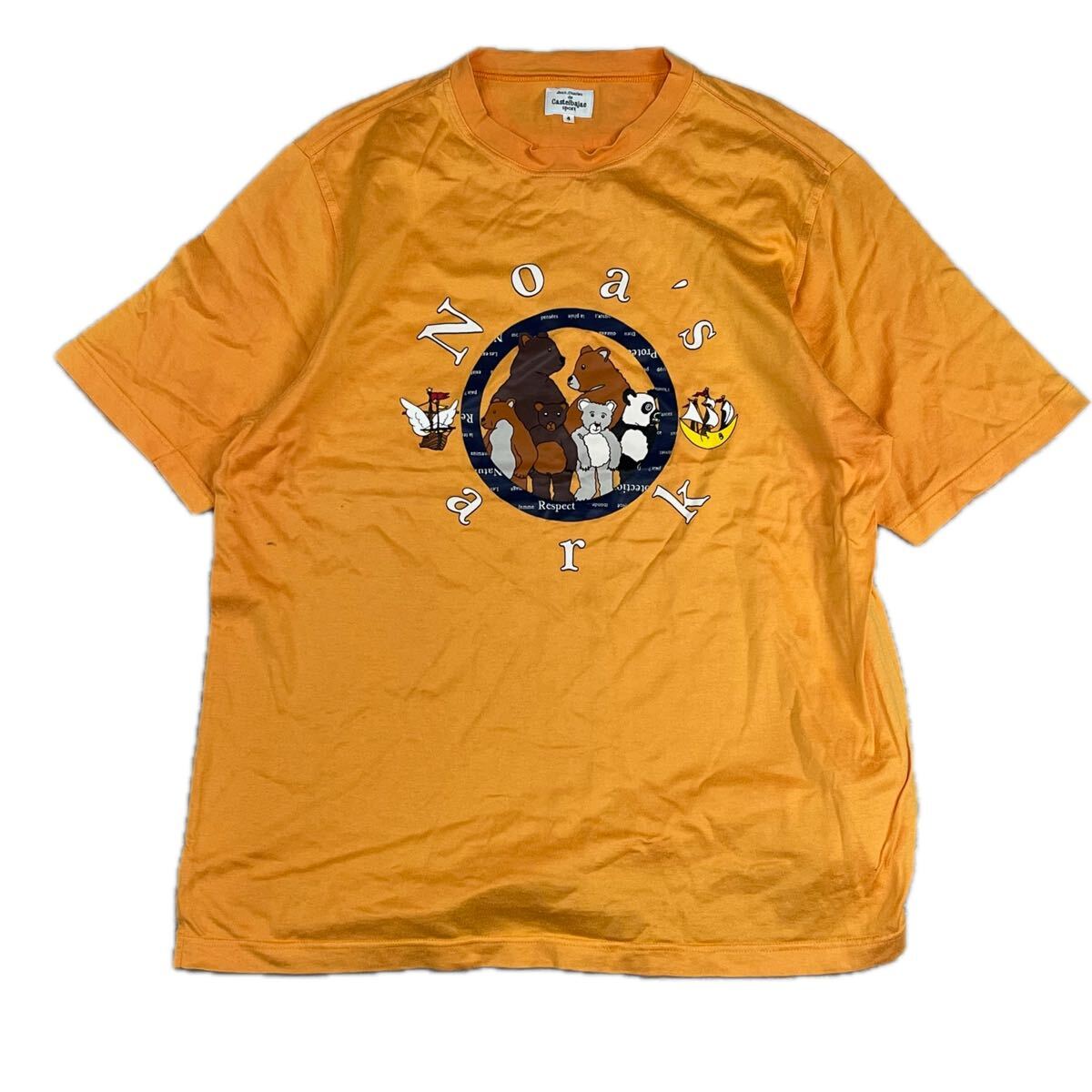castelbajac カステルバジャック　半袖Tシャツ　zoo トップス　4 Lサイズ相当　コットン　メンズ　ゆったり　スポーツ　ゴルフ