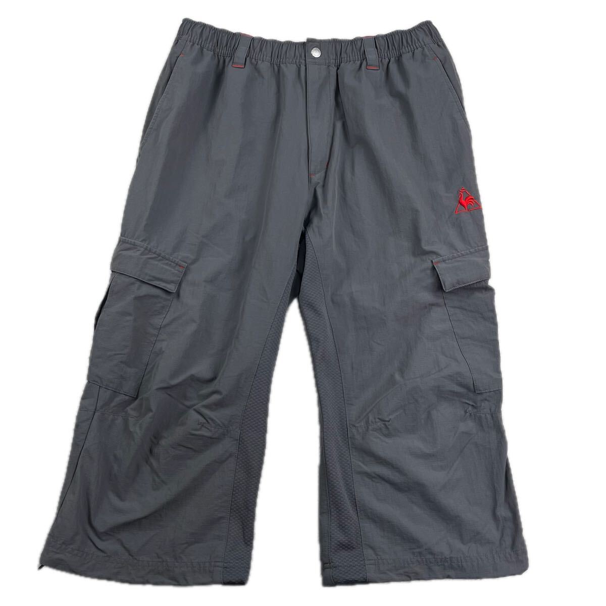 le coq sportif ルコックスポルティフ　グレー ナイロンパンツ カーゴパンツ ボトムス メンズ　クロップドパンツ　ゴルフ　スポーツウェア
