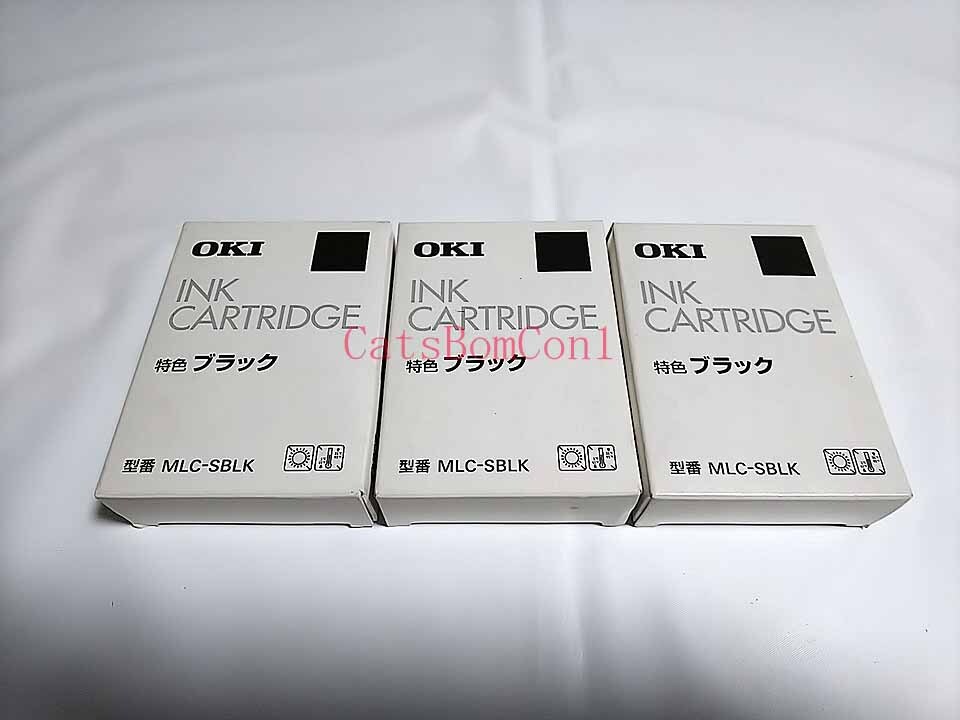 □○ 純正 インクカートリッジ OKI MLC-SBLK 計3個 [未使用] 特色 ブラック
