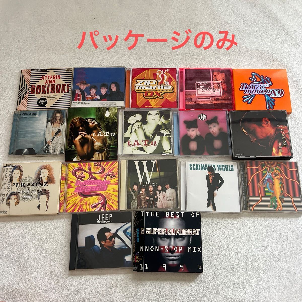 A768-60 CDパッケージのみ ※中身ありません 当時もの 1990年 2000年 PERSONZ「NO MORE TEARS JITTERIN'JINN Sheryl Crow t.A.T.u. 他