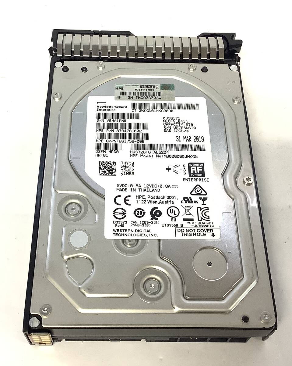 K8061346 HP 8TB SAS 7.2K 3.5インチ HDD 1点 【中古動作品、複数出品】
