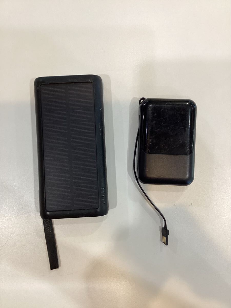 ☆444 モバイルバッテリー ソーラーパネル充電器 ポータブル USB 大容量／ジャンク