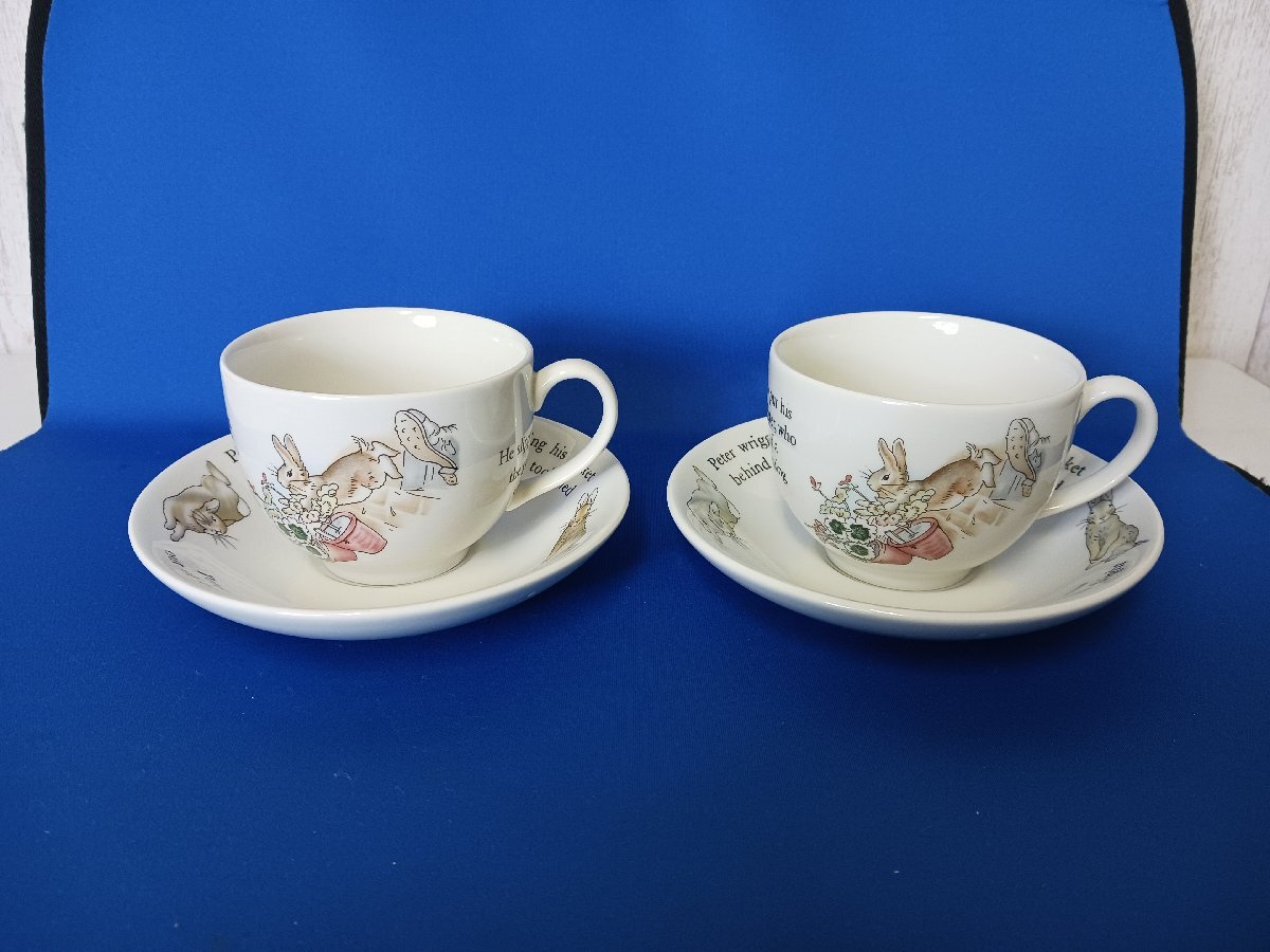 WEDGWOOD ウェッジウッド ピーターラビット　カップ＆ソーサー2客セット（現状品）