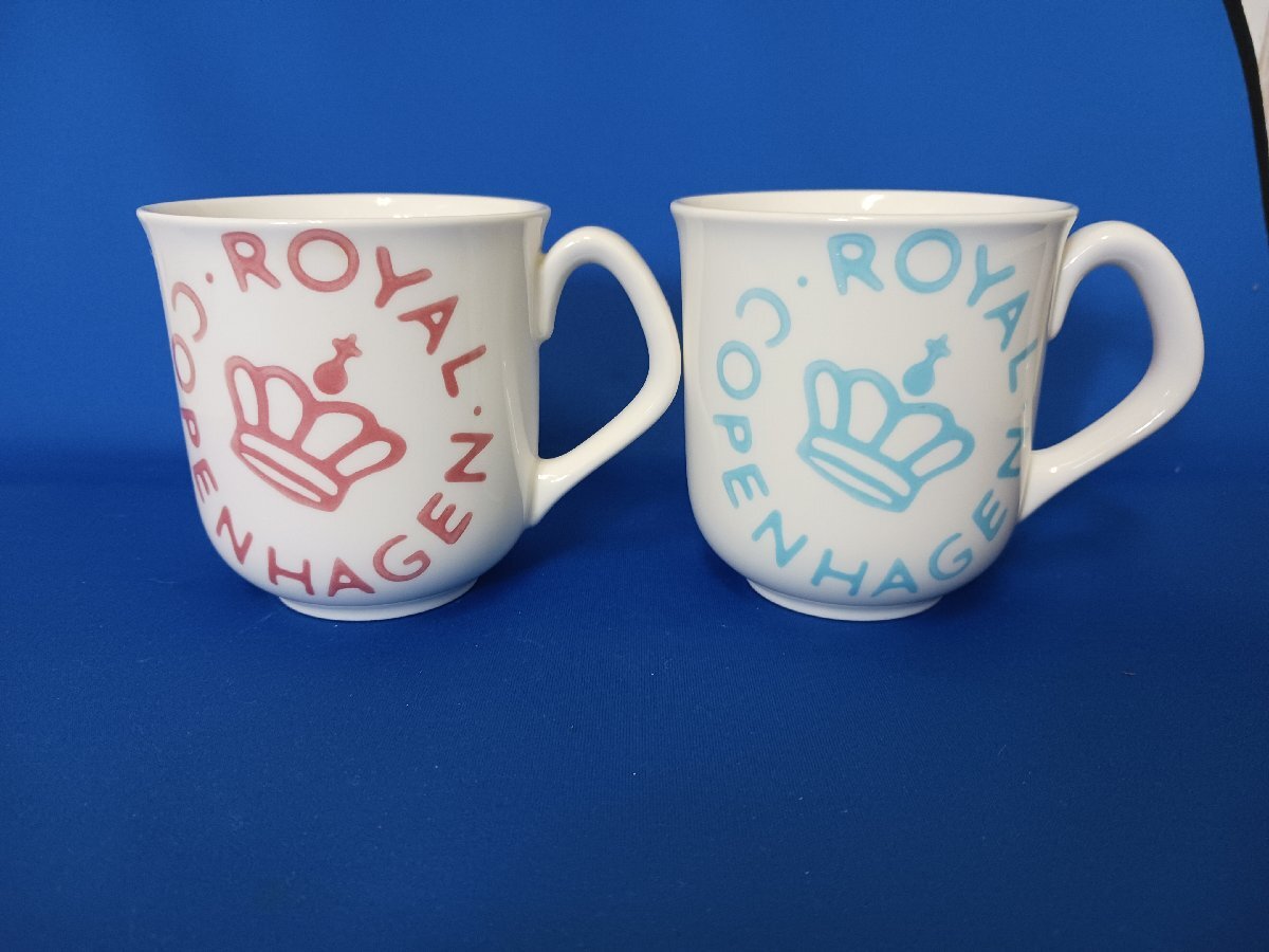 ROYAL COPENHAGEN　ロイヤルコペンハーゲン　ニューシグネチャー　ペアマグカップ（現状品）