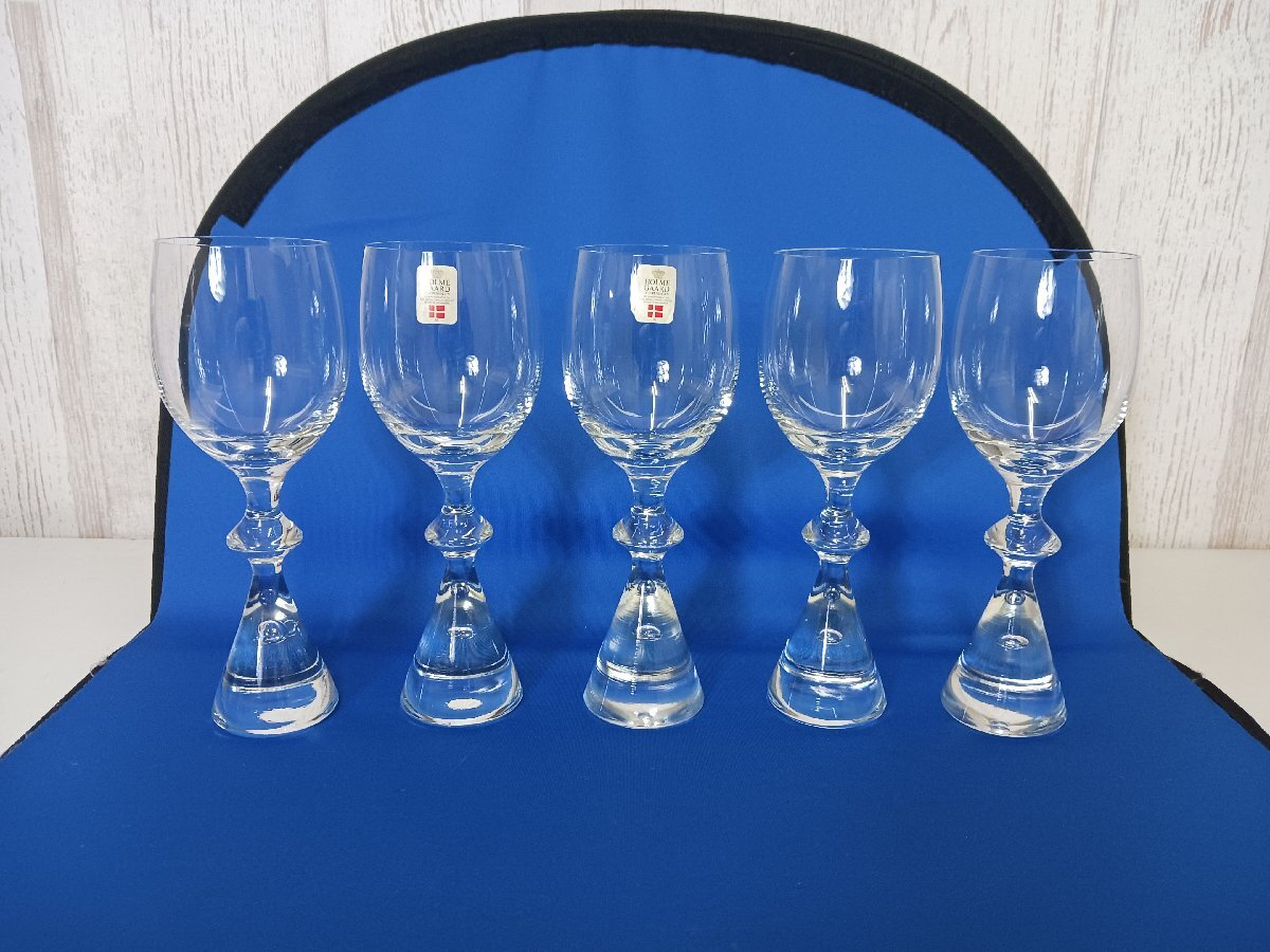 Holmegaard ホルムガード　プリンス　ワイングラス5客セット　デンマーク王室御用達（現状品）