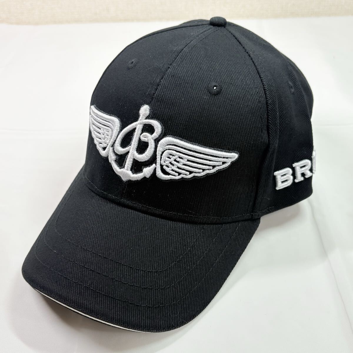 美品　BREITLING ブライトリング キャップ ブラック　刺繍　帽子　フリーサイズ　メンズ