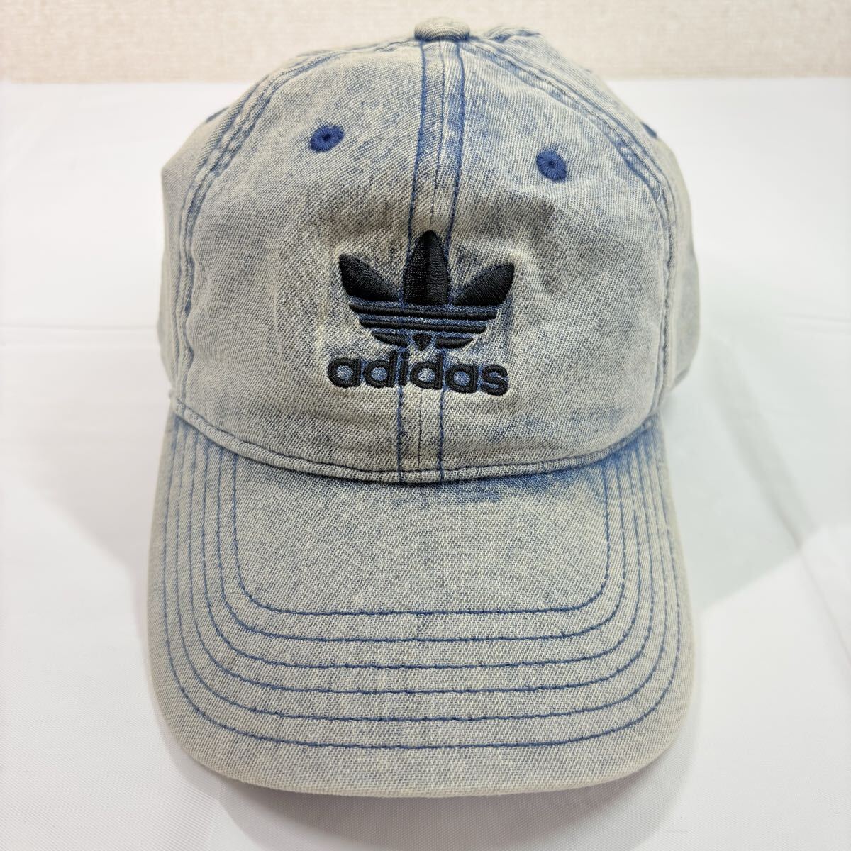 adidas アディダス　デニムキャップ　ワンサイズ　古着