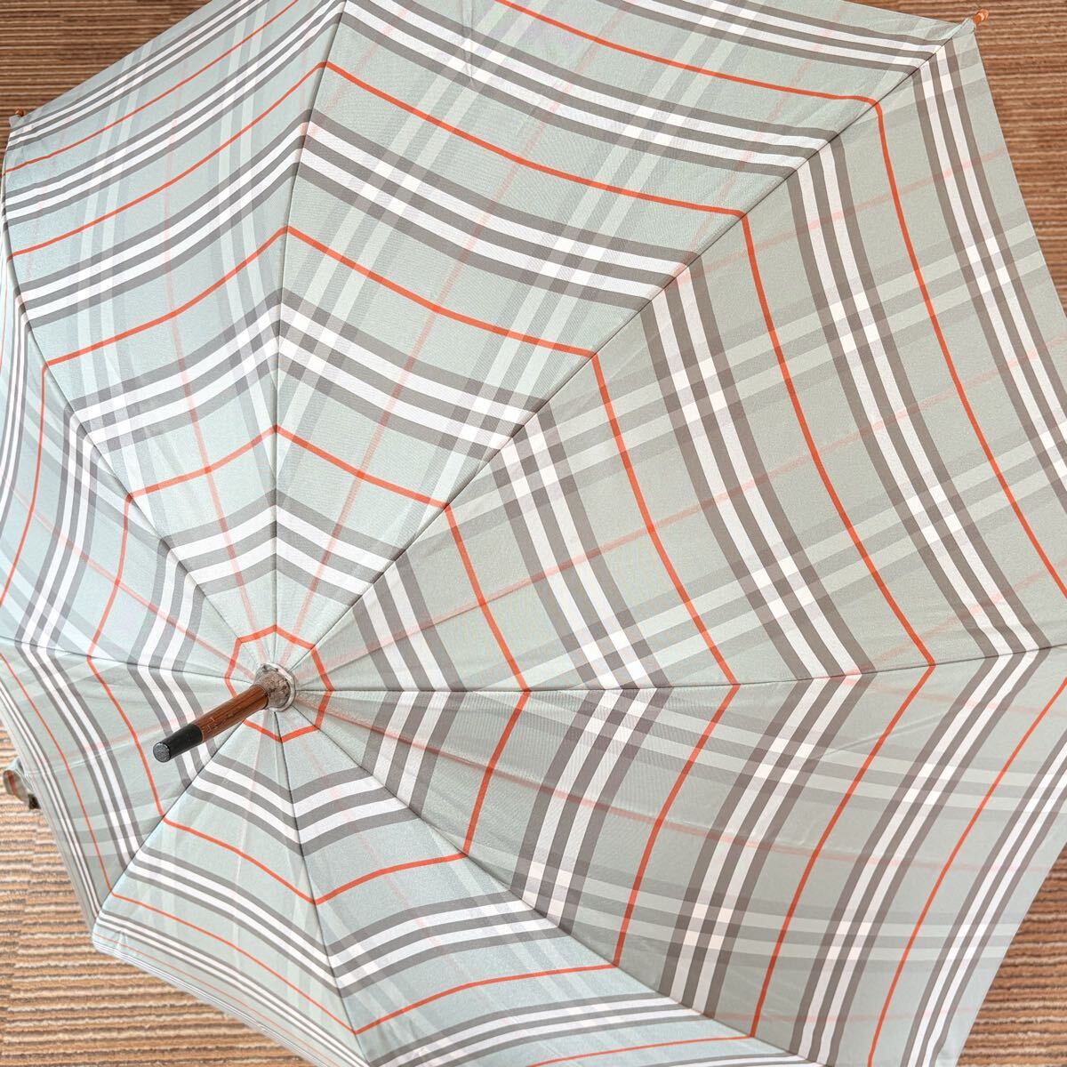Burberrys BURBERRY バーバリー　ノバチェック　カーキ系　 晴雨兼用長傘　 オールドバーバリー　オーロラ強力防水加工
