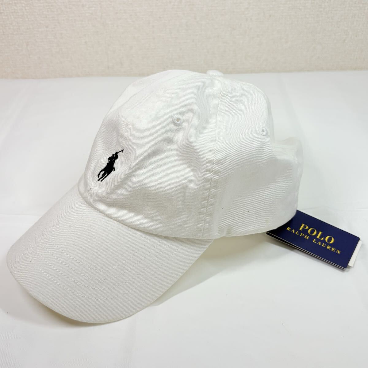 未使用タグ付き　POLO Ralph Lauren ポロラルフローレン　キャップ　帽子　ホワイト　ワンサイズ　59cm