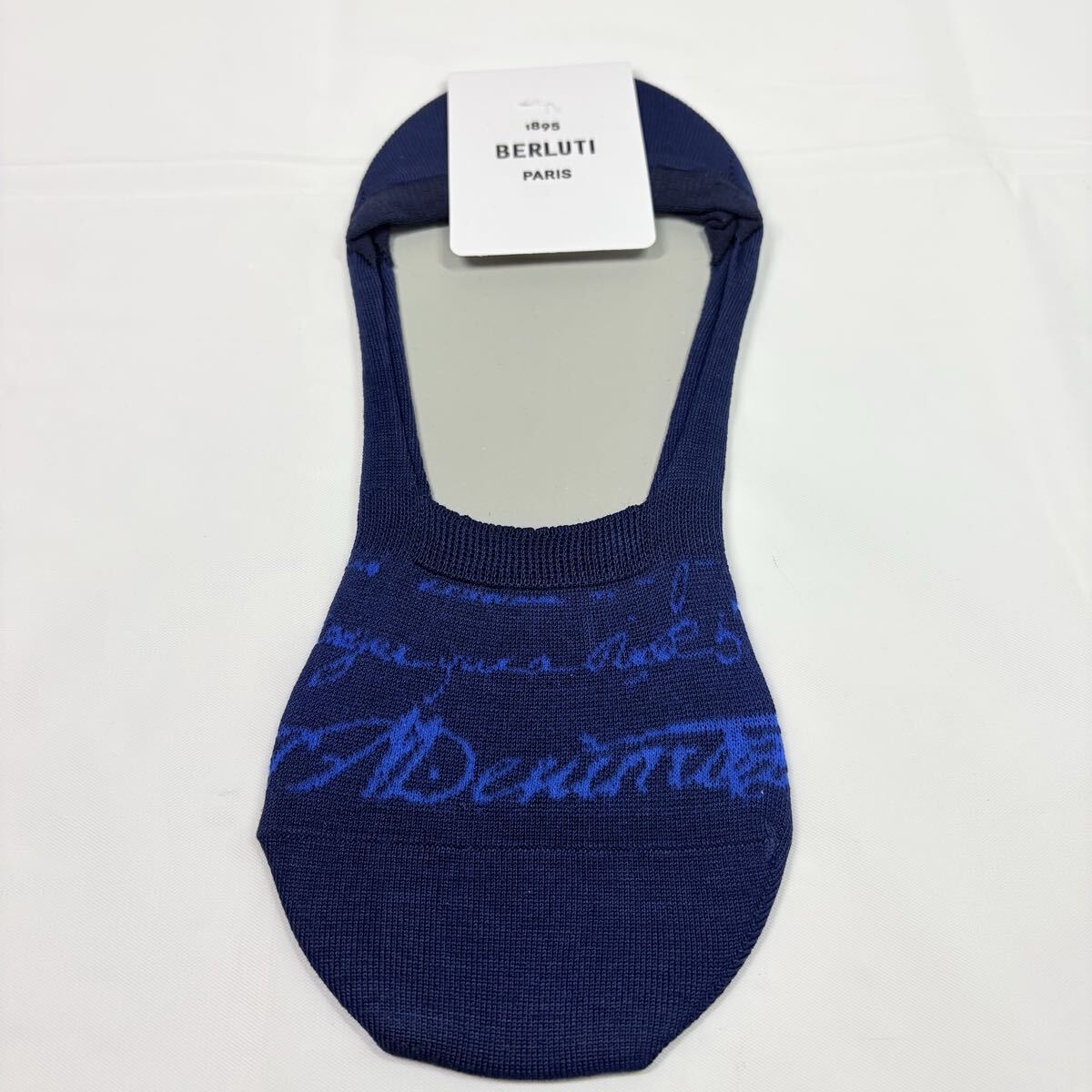新品　BERLUTI ベルルッティ 靴下 ソックス　スクリットソックス　ネイビー　イタリア製