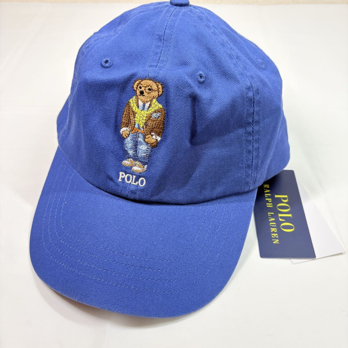 新品　タグ付き　Polo Ralph Lauren ポロラルフローレン　ポロベアキャップ　ワンサイズ　54-63cm メンズ　レディース　ブルー