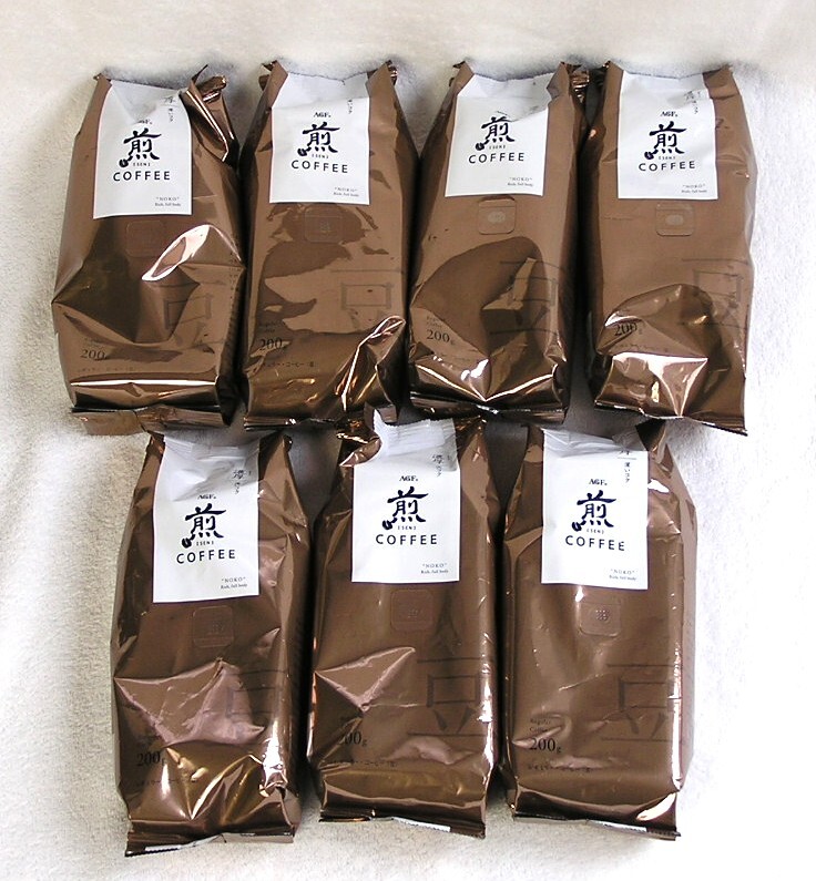 味の素 AGF/コーヒー豆/煎/7袋まとめて/レギュラーコーヒー/濃厚 深いコク/200g×7袋/訳あり（賞味期限間近）