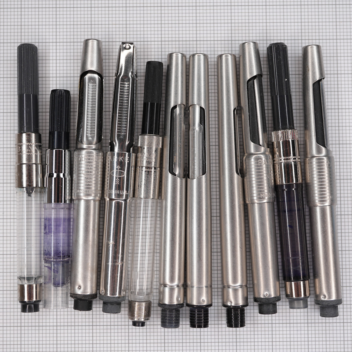 【大量まとめ】 万年筆 コンバーター パイロット CON-50 PARKER パーカー WATERMAN ウォーターマン 他 インク吸入器 部品 ジャンク