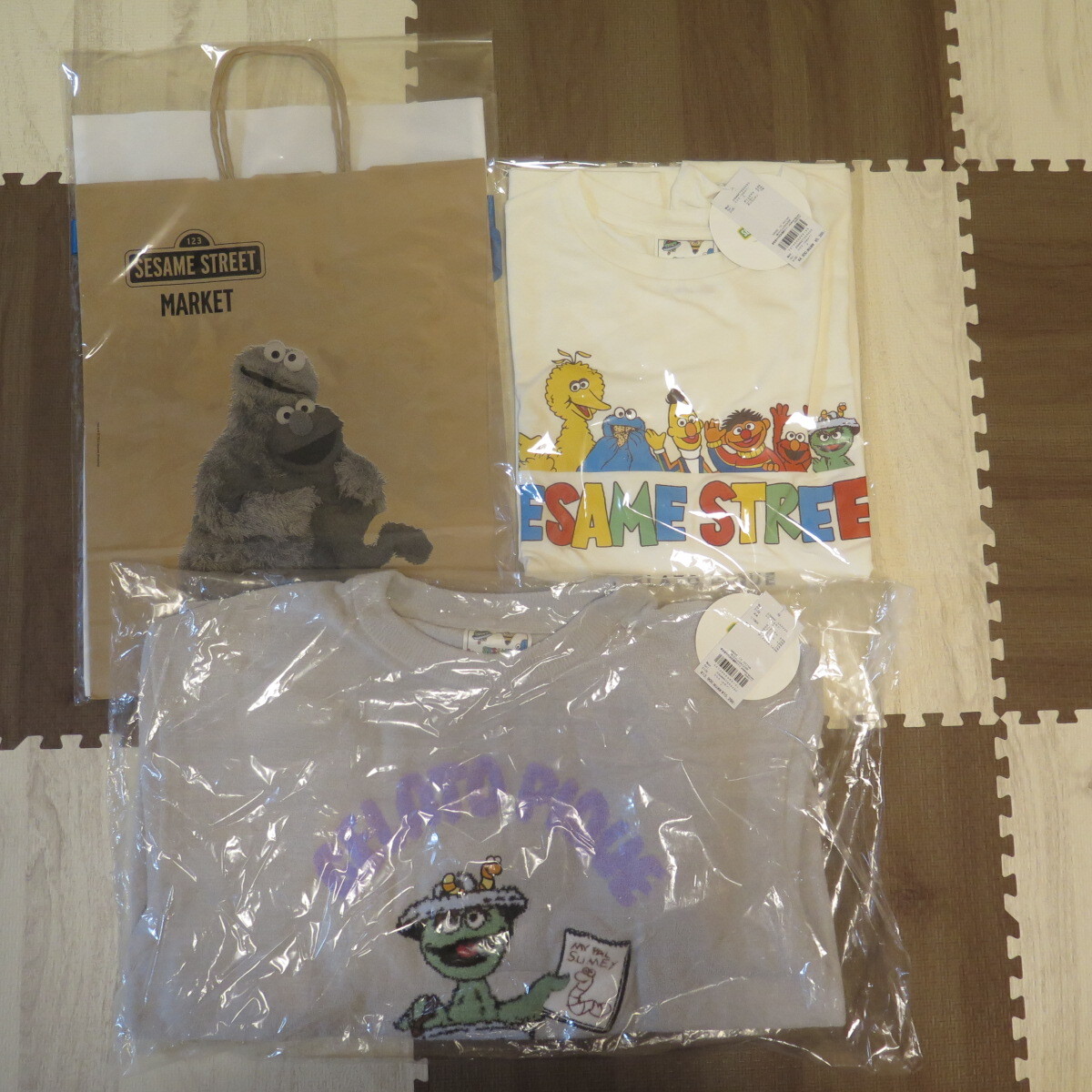 SESAME・STREET/セサミストリート　Mol:SSMWCT263422・Col:OWHT・サイズF・SSMWNT263420・Colグレー・サイズF