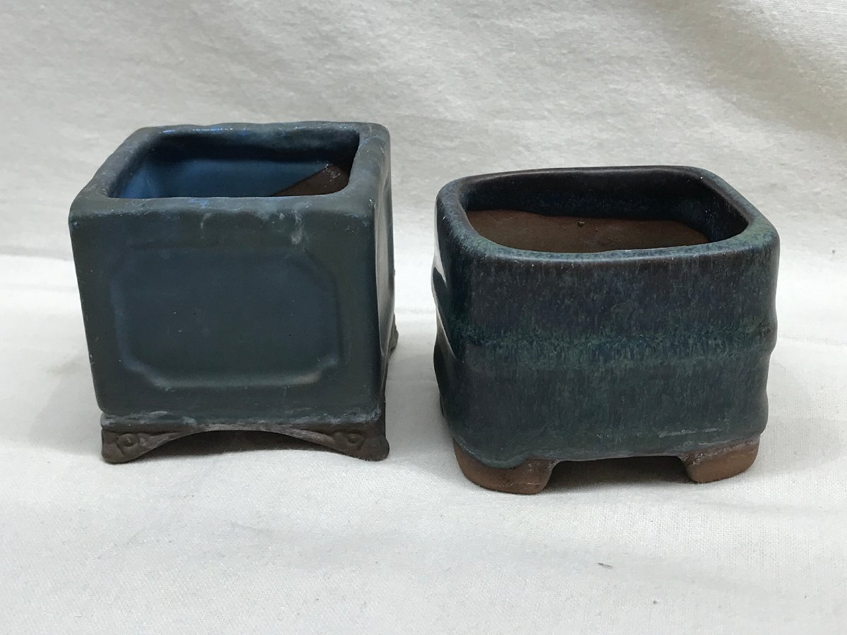 【店頭買取/中古品】陶翠 盆栽鉢 2個 幅5cm 高さ4.5cm　箱付き