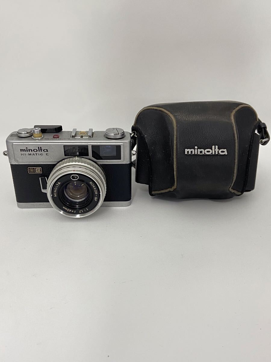 E144★minolta ミノルタ HI-MATIC E フィルムカメラ 1:1.7 f=40mm 動作未確認 ジャンク品