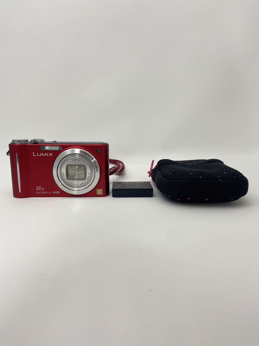 E142★Panasonic パナソニック LUMIX ルミックス DMC-ZX3 コンパクトデジタルカメラ デジカメ レッド 充電器なし 動作未確認 ジャンク品