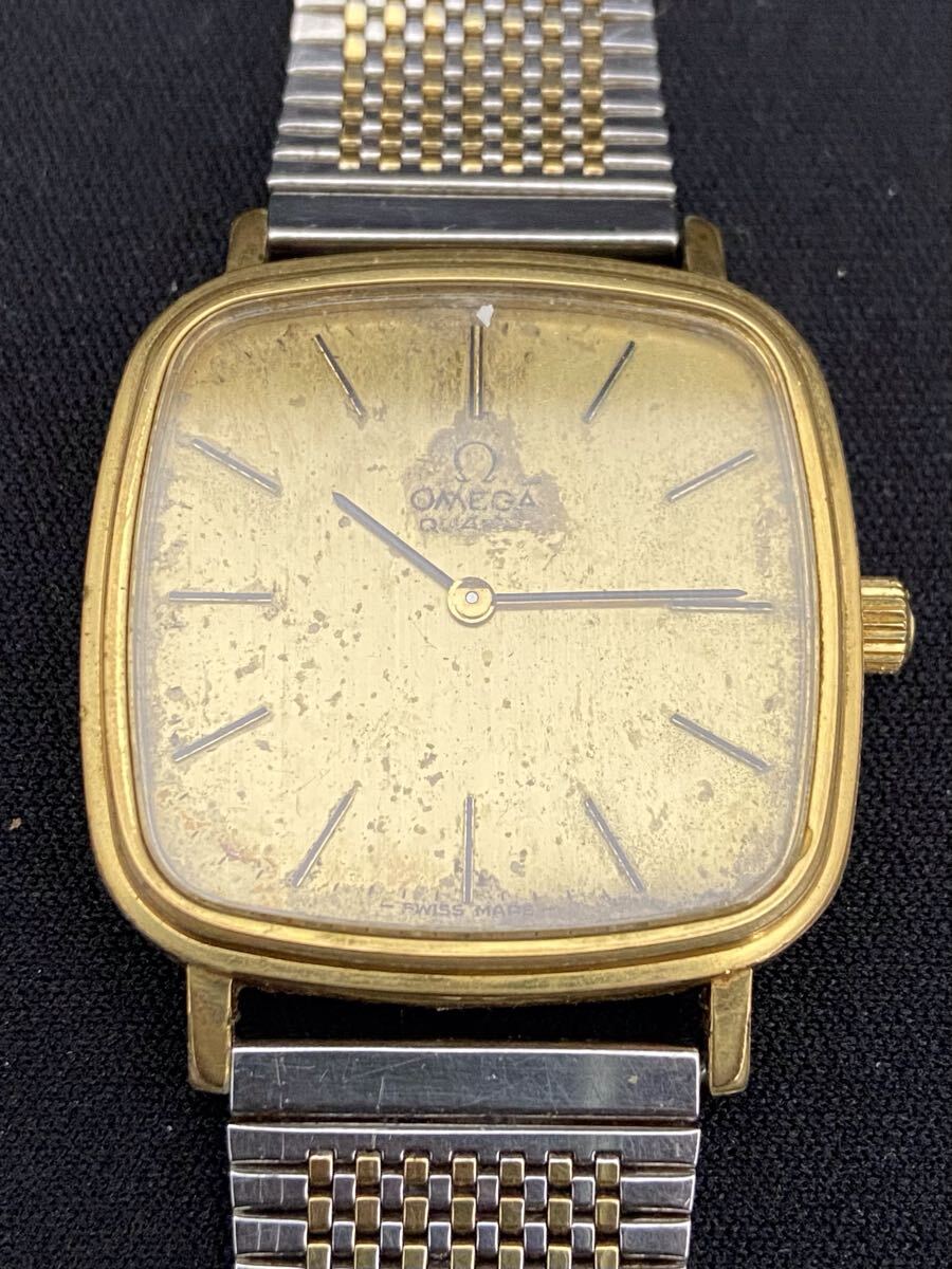 E150★OMEGA オメガ DEVILLE デビル クォーツ MD191.0045 ゴールド メンズ腕時計 ジャンク品
