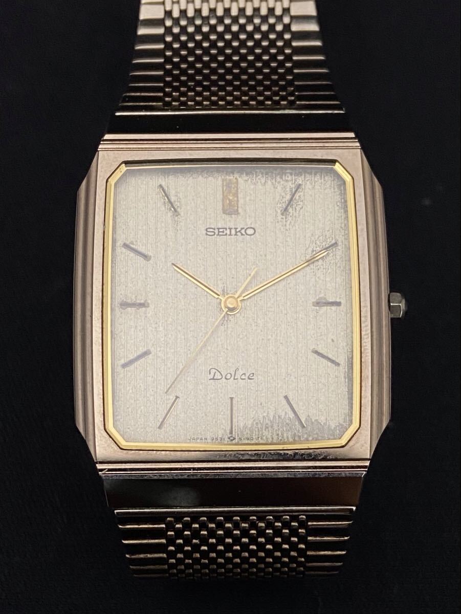 E153★SEIKO セイコー DOLCE ドルチェ 9531-5160 ゴールド メンズ腕時計 新品電池交換済み 稼働品