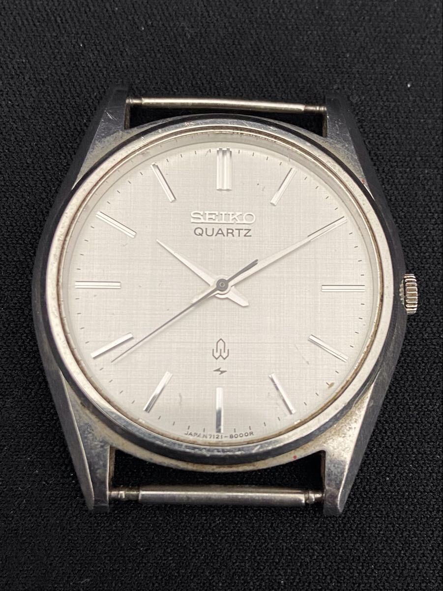 A754★SEIKO セイコー QUARTZ クォーツ 7121-8000 メンズ腕時計 フェイスのみ 動作未確認 ジャンク品
