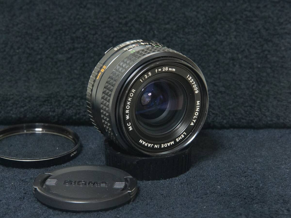 MINOLTA MC.W ROKKOR 28mmF3.5 単焦点広角レンズ【Operation Confirmed・動作確認済】