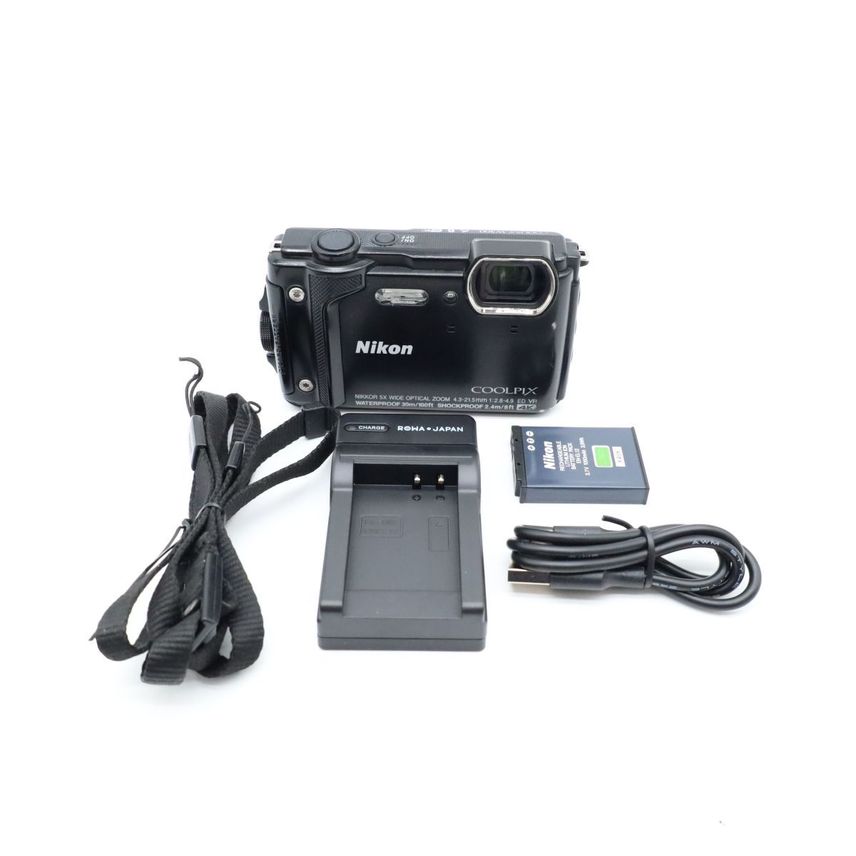 Nikon COOLPIX W300 コンパクトデジタルカメラ ブラック 防水 防塵 現状品 ニコン #J022001M