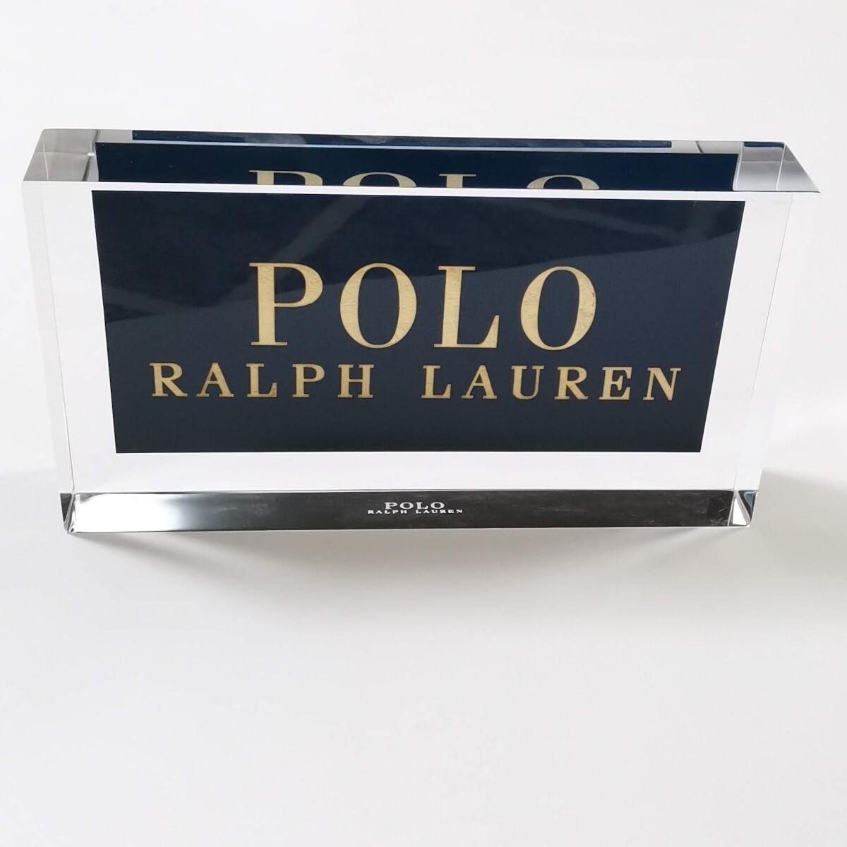 RALPH LAUREN オブジェ 店頭展示用 アクリル クリスタル ポロベア 非売品 販売促進用 rrl 置物 ロゴプレート