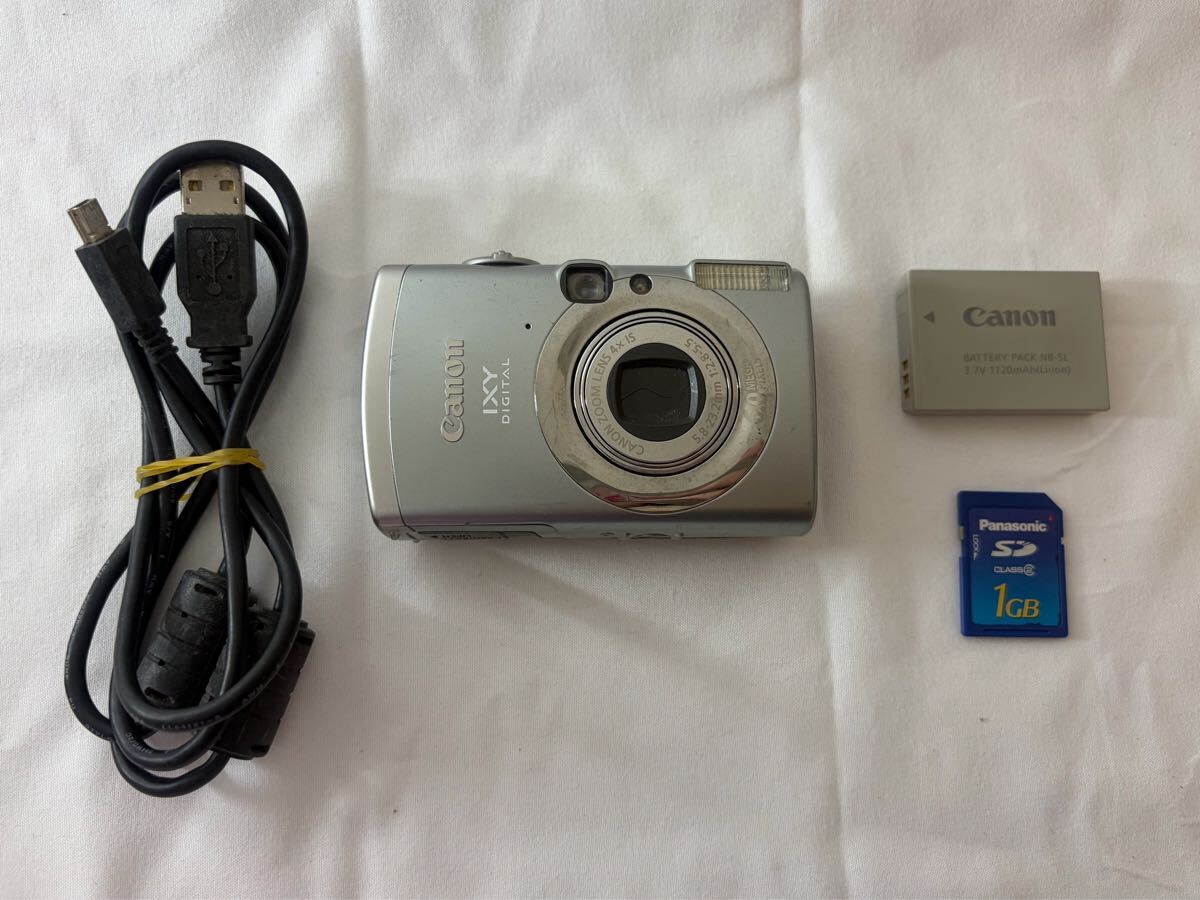【ま124】★動作確認済★ Canon IXY DIGITAL 800 IS キャノン デジタルカメラ バッテリー SDカード USBケーブル デジカメ