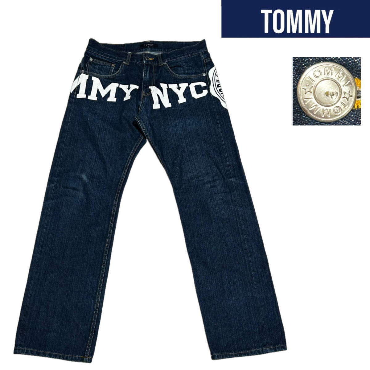 TOMMY セルビッチ デニムパンツ サイズM トミー 国内正規品 インディゴ ペイント