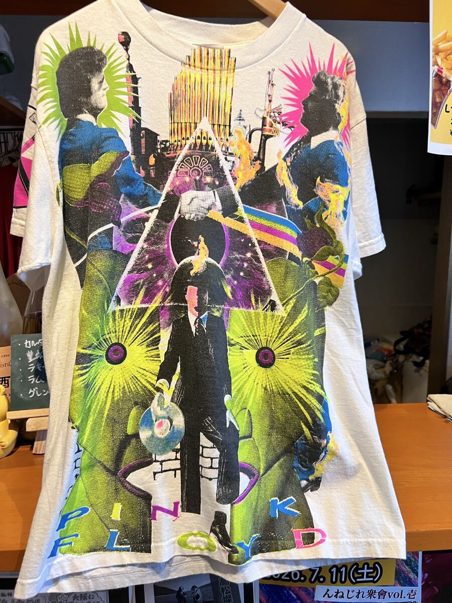 Pink Floyd 総柄T / メキシカンブート アメリカ製 モスキートヘッド geeks rule saint michael シングルステッチ