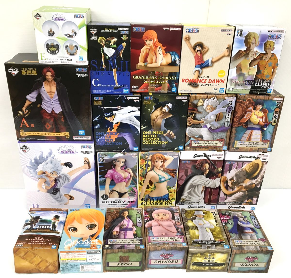 K21-682-052【未開封】ONE PIECE ワンピース フィギュア まとめ 21点 (一番くじ A賞,B賞,C賞,E賞)ルフィ/サンジ/シャンクス/ナミ/ロビン/他
