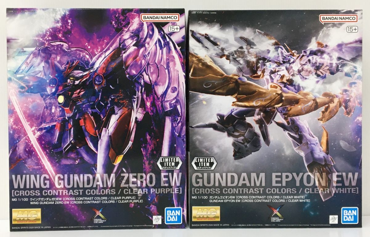 S11-200-065【未組立/内袋未開封】MG 1/100 ウイングガンダムゼロEW / ガンダムエピオンEW CROSS CONTRAST COLOR プラモデル 2点セット