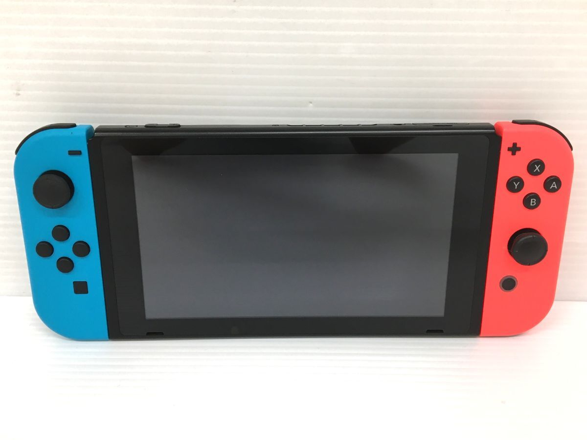 K21-655-049【中古/送料無料】Nintendo Switch(ニンテンドースイッチ) MOD.HAC-001 初期型 Joy-Con:ネオンブルー/レッド ※動作OK/初期化済