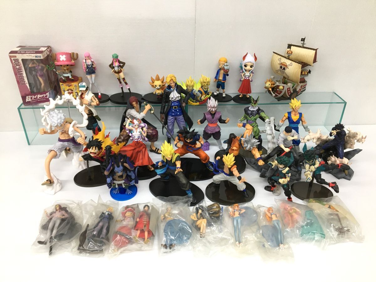 K21-684-056【中古】少年誌フィギュア ※本体のみ まとめ 37点 ワンピース 一番くじ H賞/ドラゴンボール/僕のヒーローアカデミア/呪術回線