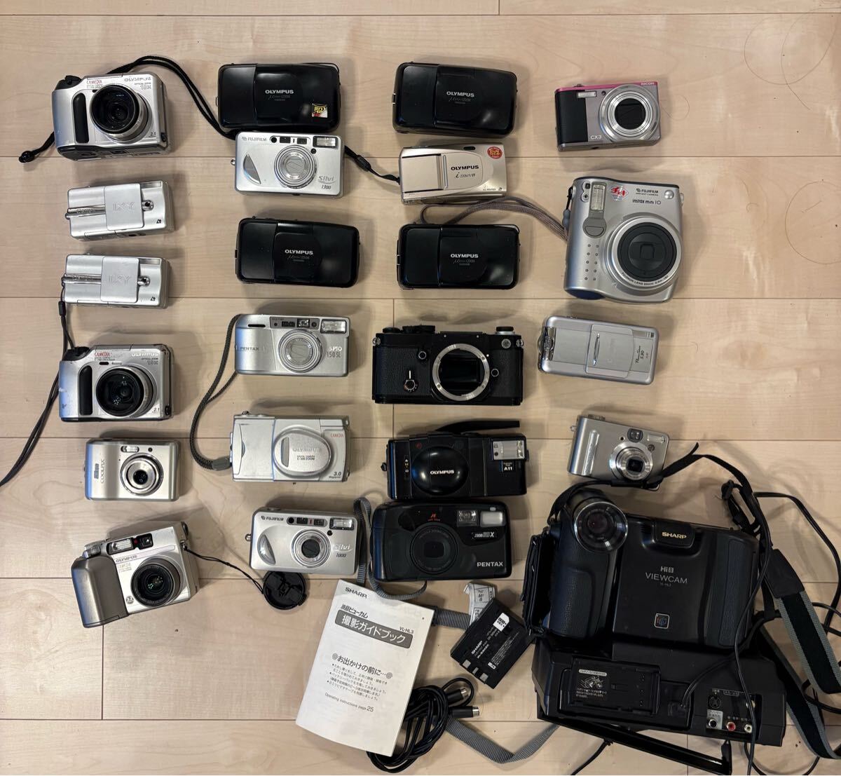 23点　Nikon F2 Olympus μ ミュー XA RICOH CX3 coolpix 大量　まとめ コンデジ　カメラ　フィルムカメラ　まとめ　まとめて