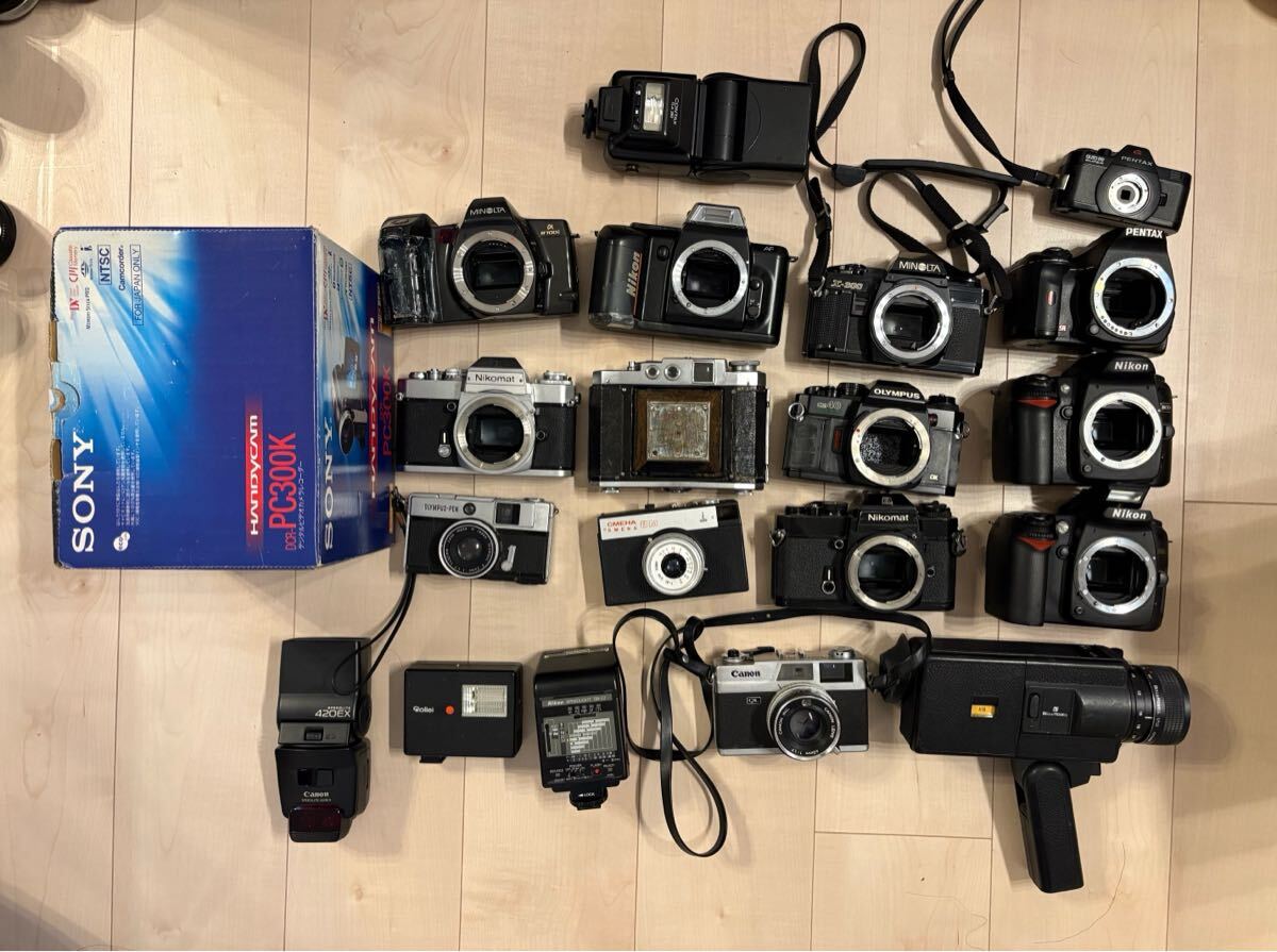 20点 PENTAX Canon MINOLTA Nikon Olympus ストロボ レンズ カメラ フィルムカメラ COMTAX TLA 360 大量まとめ　